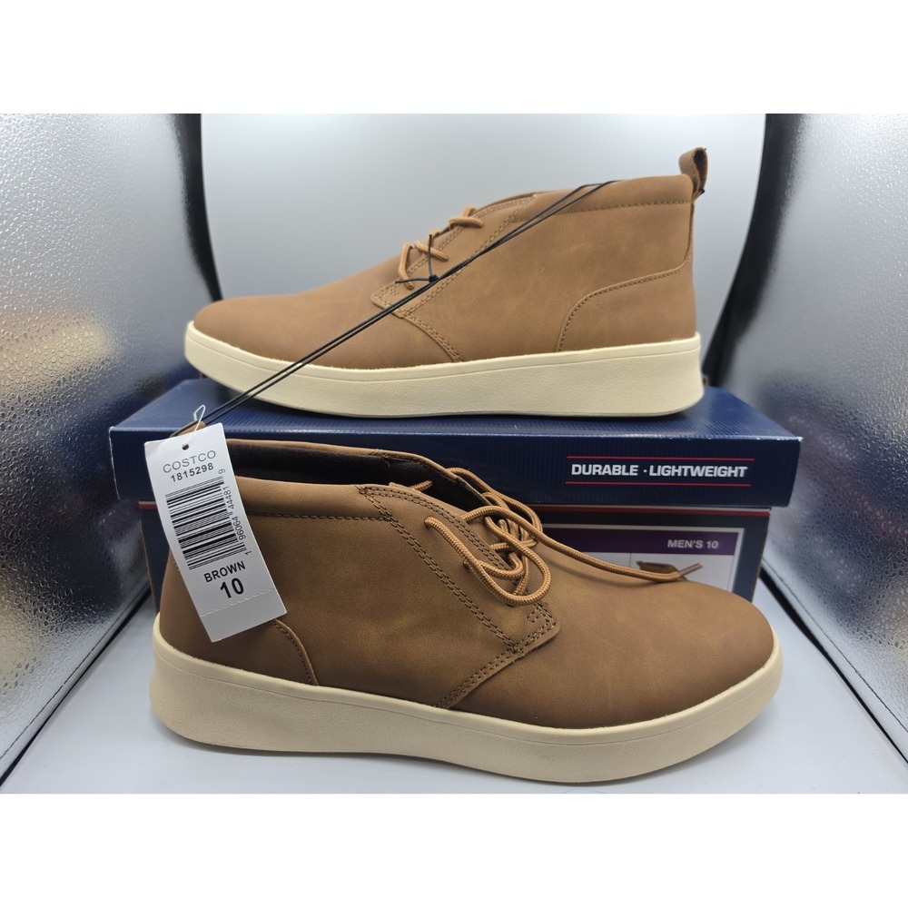 IZOD: Palmer Men’s Brown Chukka Lace-Up Memory Foam Lightweight Shoes Size 10